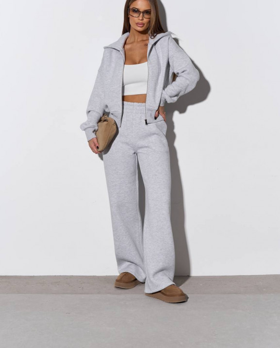 7 Спортивний костюм на флісі з довгою блискавкою з капюшоном